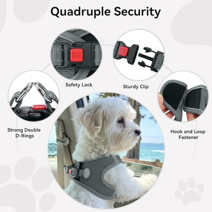 Joytale Small Dog Harness, Breathable Mesh Step-in Vest, Reflective Soft Padded Harnesses for Cats and Puppies Dogs, Gray, XXXS - color: Gray, size: XXXS--Chest: 10.5-12''