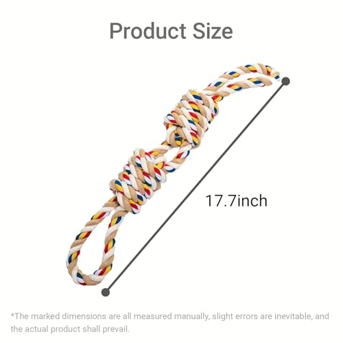 Heavy Duty Dog Rope Toys for Aggressive Chewers, Tough Tug of War Dog Toys for Large, Medium & Small Dogs