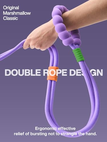 Hands Free Dog Leash, 5-in-1 Adjustable Waist Training Leash for Walking& Hiking – Dual Lead Rope with Padded Handle,MGBR Rotating Metal Clip - color: Classic-Grape Violet-5Ft