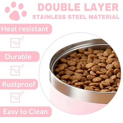 Personalized Dog Bowls with Name, Engraved Stainless Steel No Slip Food Water Bowl for Dogs Cats,Custom 25oz/35oz/53oz Bowl for Small/Medium/Large Pets