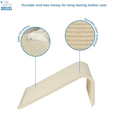 Best Pet Supplies Catify Cat Scratcher, Fun Interactive Scratchers, Posts, Poles, Claw Safe, Furniture Saver Indoor Play Support Natural Cat Behaviors Heavy Duty - Ramp (Cream), 15 x 9 - color: Beige Ramp