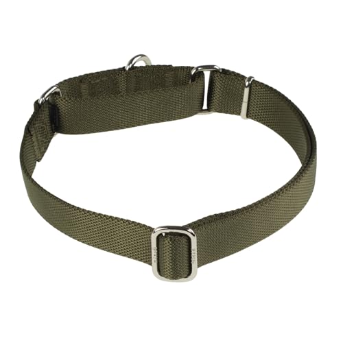 Martingale Dog Collar Medium Green |Escape - Proof Heavy Duty Nylon Durable No Slip, Ideal for Training & Daily Walks - color: Army Green, size: Medium