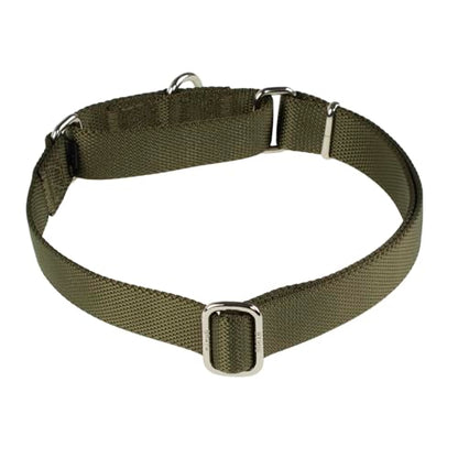 Martingale Dog Collar Medium Green |Escape - Proof Heavy Duty Nylon Durable No Slip, Ideal for Training & Daily Walks - color: Army Green, size: Medium