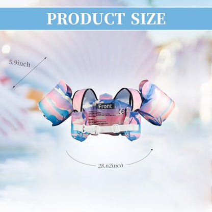 Toddler Swim Vest Floaties for 22-66 lbs / 2-6 Y Kids Swim Jacket with Adjustable Safety Buckle Arm Wings Swim Training for Boys and Girls Beach Boating Pool Floats - color: Shark