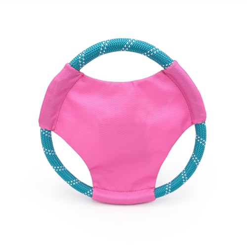 ZippyPaws Marvel Rope Gliderz - Durable Outdoor Dog Toy, Pet Flying Disc, Soft Frisbee Dog Toy for Throwing & Fetching - Spider-Gwen