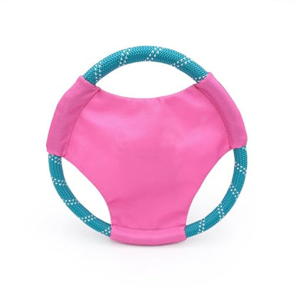 ZippyPaws Marvel Rope Gliderz - Durable Outdoor Dog Toy, Pet Flying Disc, Soft Frisbee Dog Toy for Throwing & Fetching - Spider-Gwen