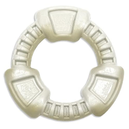 Spunky Pup Clean Earth Recycled Ring Dog Toy | Made from 100% Recycled Water Bottles | Eco-Friendly | Chicken Flavored | Dental Texture Promotes Clean Teeth and Gums | Dog Ring Toy Made in The USA - style: Ring