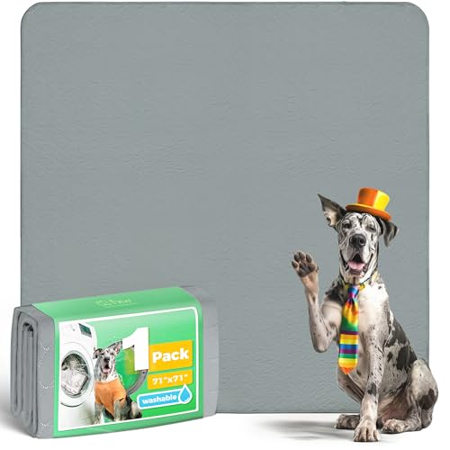 FXW Washable Pee Pads for Dogs, Puppy Pads with Super Absorbent, Specifically Designed for FXW Rollick/Homeplus 32inch 8 Panels Dog Playpen, 71" Square, Gray, 1 Pack - color: Gray, size: 71" Square (1 Pack)