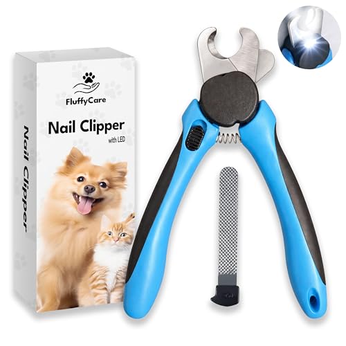 LED Dog Nail Clipper with Light & Trimmers & Protective Guard, Quick Sensor, Extra Sharp for Thick Nails, Suitable for Large & Small Dogs and Cats - size: Medium-Large With LED