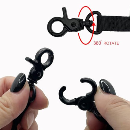 Double Headed Hook pet Safety Nylon 2 Way Coupler with Nickel Plated Swivel Clip