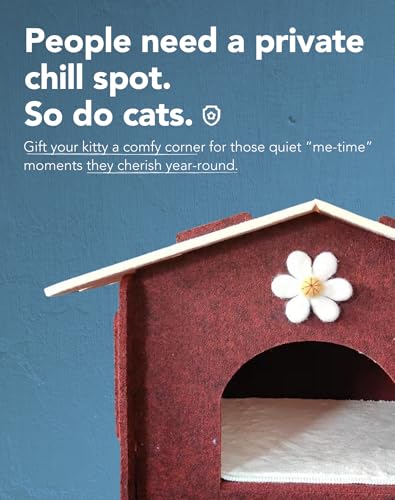 Lukamoo® Cute Cat House (Vanilla Mocha, Large) - color: Vanilla Mocha