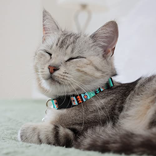 CollarDirect Cat Collar Breakaway with Removable Bell Set of 2 PCS - color: Ethnic + Tribal