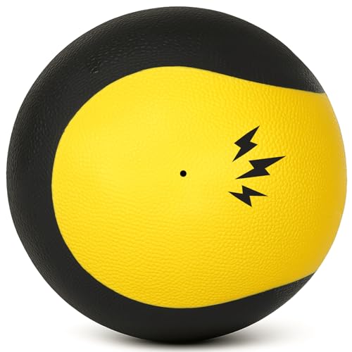 Squeaky Dog Ball for Fetch – Floating Rubber Ball for Water Play, Easy to Spot, Keeps Dogs Engaged, Durable for Pool, Lake & Outdoor Use, 2.7 Inch for Small & Medium Dogs - color: YellowBlack