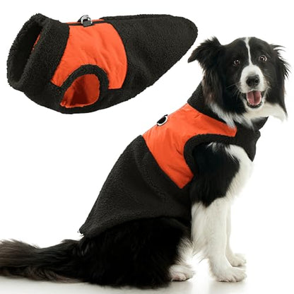 Gooby Zip Up Sherpa Vest - Black, Small - Two Tone Fuzzy Fleece Dog Sweater with Built-in Harness and Extra Security for Small Dog and Medium Dog - color: Black, size: Small (~16.5")