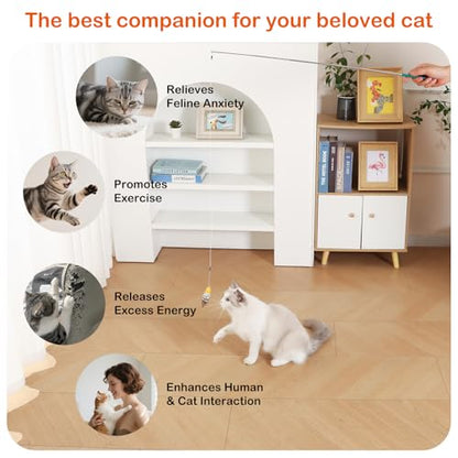 FlutterFlick Refill Pack – Phasianus, Gallus, Butterfly & Chloris Sinica Attachments for Interactive Cat Wand Toys - color: FlutterFlick Refills