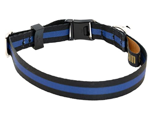 Country Brook Petz - Thin Blue Line Cat Collar - Camouflage Collection Featuring Rugged Designs - color: Thin Blue Line