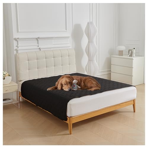 Waterproof Blanket Dog Bed Cover Non Slip Large Sofa Cover Dog Blanket for Couch Protection Pet Blanket for Furniture Bed Couch Sofa Reversible (Black,75 * 180cm) - color: Black, size: 75*180cm
