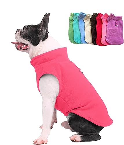 JACKO & CO - Fleece Vest Dog Sweater with Leash Ring - Soft, Warm & Lightweight Pullover Coat for Small & Medium Dogs, Puppies & Cats - Cozy Fall/Winter/Spring Pet Jacket (Pink, XS (2-4lbs)) - color: Pink, size: XS (2-4lbs)