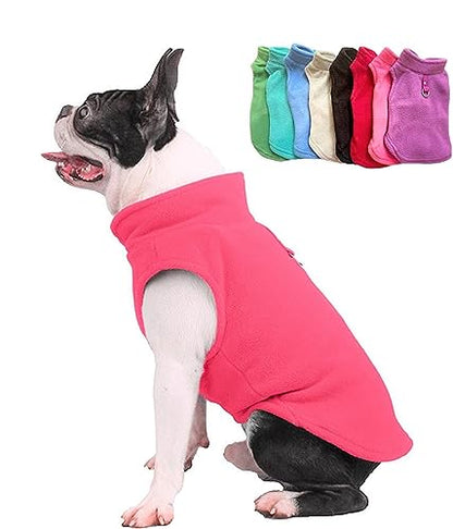JACKO & CO - Fleece Vest Dog Sweater with Leash Ring - Soft, Warm & Lightweight Pullover Coat for Small & Medium Dogs, Puppies & Cats - Cozy Fall/Winter/Spring Pet Jacket (Pink, Small 4-6lbs) - color: Pink, size: S (4-6lbs)