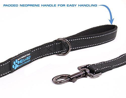 Max and Neo Reflective Nylon Dog Leash - We Donate One for Every Sold (Purple, 6ft) - color: PURPLE, size: 6 FT x 1" Wide