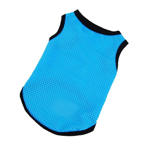 Toddmomy Pet Cooling Vest Mesh Sleeveless Dog Shirt Blue M Breathable Puppy Clothes Lightweight Pet Apparel for Summer Outdoors