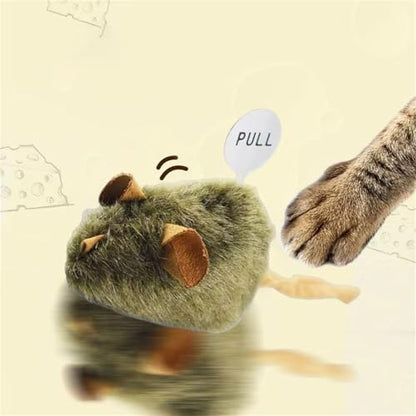Cute Plush Cats,Plush Squeaky Plush Cats Toy Automatic Electronic Moving Mouse Kitten Toy for Indoor Play Exercises