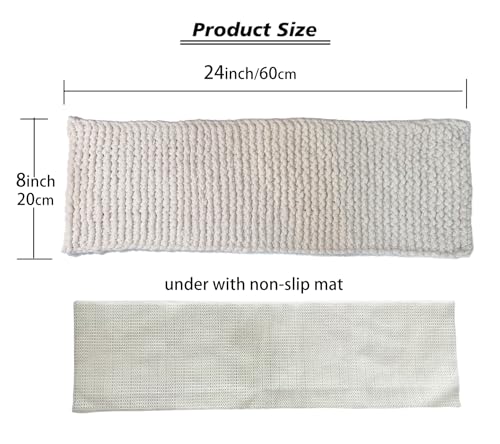 Cat Window Sill Pet Pad Perch, Knitted Window Perch Pet Mat Pillow Seat Bed, Cat Cushion for WindowSill, Double Sided Window Perch (Beige, 8"x24") - color: Beige