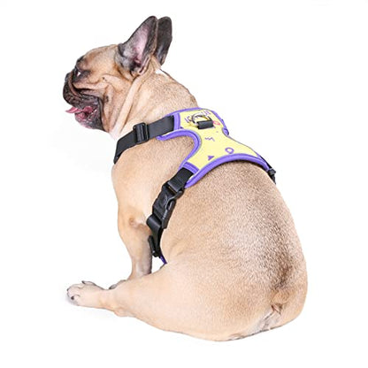 iChoue French Bulldog Vest Harness Adjustable No Pull Soft Padded with Locked Buckle for Frenchie Pug English Boston Terrier Dogs, Yellow, Small - color: A Vest Harness Yellow, size: Small ( 5 - 25 lbs )