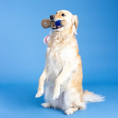 Fringe Studio Plush Dog Toy with Rope, Batter UP, Pet Shop Collection (314243) - color: Batter Up