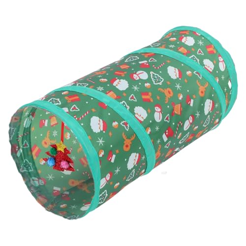 SUPVOX Foldable Cat Tunnel Cube with Bell Ball Breathable Collapsible Kitten Playhouse for Indoor and Outdoor Use Interactive Pet Hideout and Resting Bed for Cats and Kittens