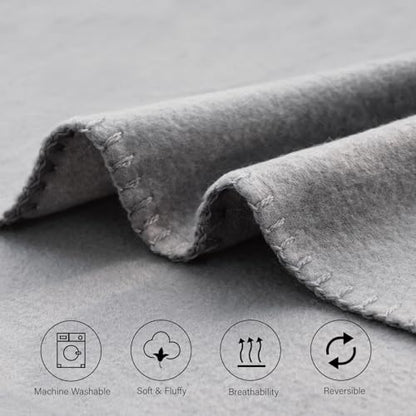 ZYFZCYBL Fleece Throw Blankets Lightweight Warm Soft Cozy Pet-Friendly Bulk Fleece Throw Blanket Solid for Home Bed, Sofa，Office,Gifts, Couch (Pack of 6-50 x 60 inch，Grey) - color: Grey