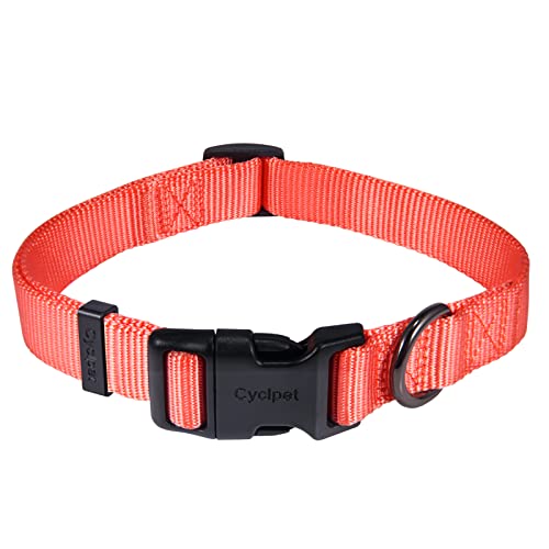 Advanced Classic Sturdy Nylon Adjustable Dog Collars,Soft and Smooth Regular 1 Inch Wide Dog Collars with Quick Release Buckle for Large Dogs Walking,Training. (Large, Living Coral) - color: Living Coral, size: Large 16-24 Inches