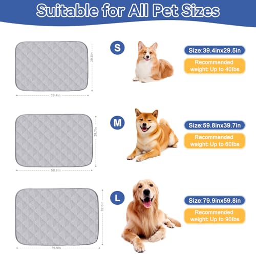 Premium Cooling Dog Blanket,Ultra-Soft & Lightweight Reversible Throw for Dogs,Washable Pet Throw Blanket with Q-MAX>0.4 for Summer,Couch Protector & Dog Bed Cover & Reusable & Built-in Strap 40x60 IN - size: L"40x60"