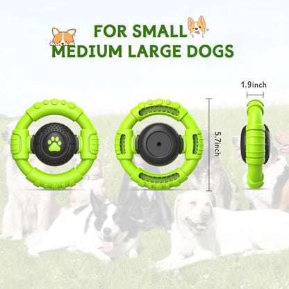 Dog Toys for Aggressive Chewers Large Medium Small Breed, Indestructible Durable Tough Dog Chew Toys to Keep Them Busy, Nylon Rubber Interactive Dog Toys - color: Grass Green