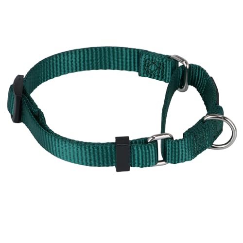 Martingale Collar for Dogs Small Green |Escape - Proof Heavy Duty Nylon Durable No Buckle, Ideal for Training & Daily Walks - color: Dark Green, size: Small