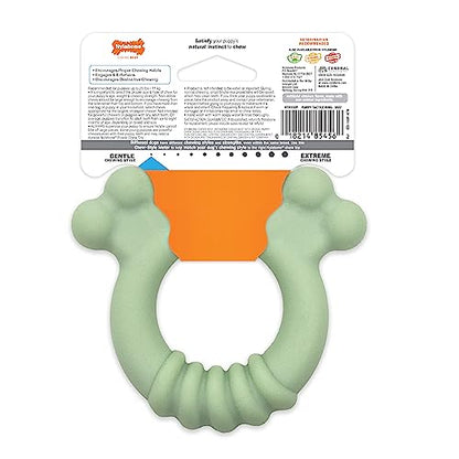 Nylabone Sensory Material Soothing Puppy Chew Toy Ring, Toys for Teething Puppies, Chicken Flavor, Small - Up to 25 lbs, 1 Count