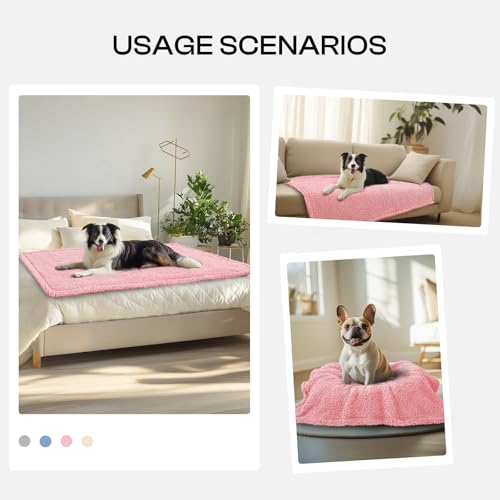 Luciphia Premium Fleece Pet Blanket for Small Medium Dogs Puppy Soft Sherpa Calming Cat Throw Blankets(Pink,30x20 inches) - color: Pink, size: 30x20 inches
