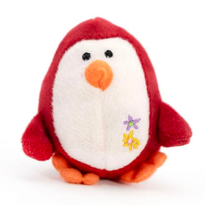 Jeffers 3" Plush Penguin Squeaker Dog Toy, Red - Small Soft Plush Pet Toy with Squeaker, Lightweight Stuffed Toy for Puppies & Small Dogs, Indoor Play & Cuddle Time, Travel Friendly - 1 Pack - color: Red