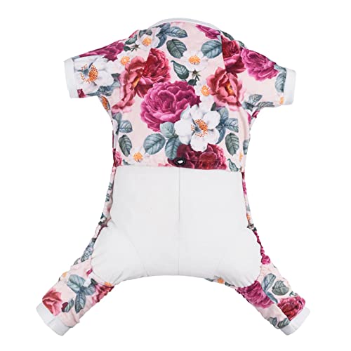 CuteBone Dog Pajamas Flower Puppy Clothes Soft Pjs Birthday Outfit Girl P178M Medium - color: Floral, size: Medium
