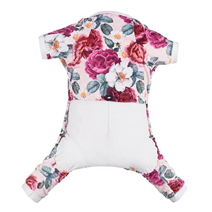 CuteBone Dog Pajamas Flower Puppy Clothes Soft Pjs Birthday Outfit Girl P178M Medium - color: Floral, size: Medium