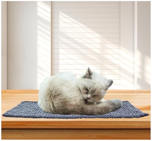 Cat Window Sill Pet Pad Window Perch, Knitted Windowsill Pet Mat Pillow Seat Bed, Double Sided Cat Cushion for Window Sill (Gray, 8"x24") - color: Gray