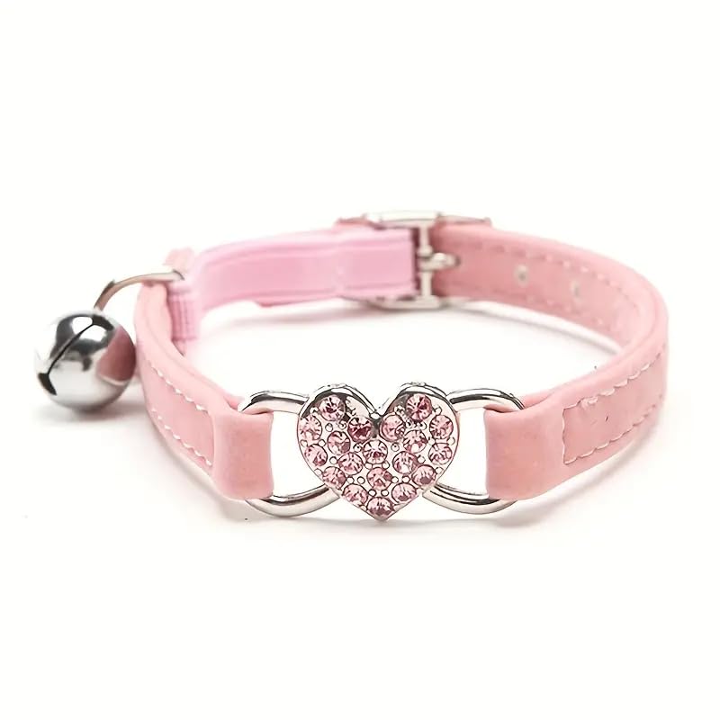 Adjustable Soft Pet Collar with Bell for Small Dogs, Kittens and Adult Cats - A Cozy and Stylish Accessory for Your Furry Friend!