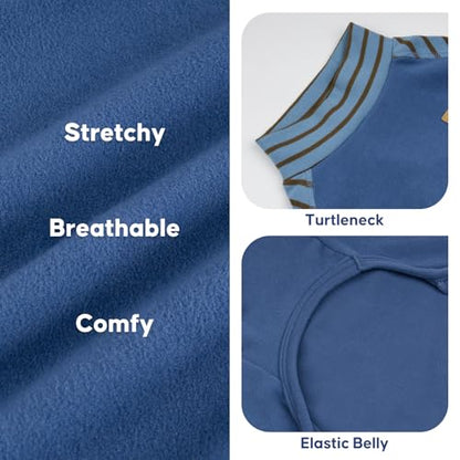 KYEESE Dog Pajamas, Soft Dog Pajamas for Small Dogs Boy Girl, Comfy Dogs PJS Lightweight Onesie Clothes, Stretchy Jammies Pet Sleepwear, Pet Jumpsuit Outfit, Blue, L - color: 01# Blue, size: Large (15-22lbs)