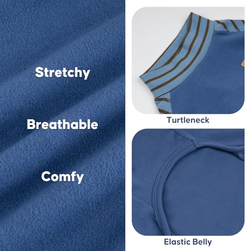 KYEESE Dog Pajamas, Soft Dog Pajamas for Small Dogs Boy Girl, Comfy Dogs PJS Lightweight Onesie Clothes, Stretchy Jammies Pet Sleepwear, Pet Jumpsuit Outfit, Blue, M - color: 01# Blue, size: Medium (11-15lbs)
