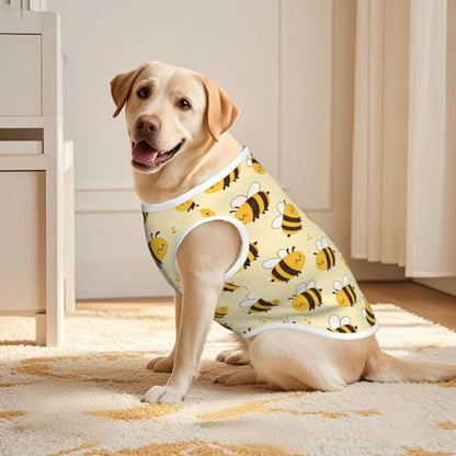 SWEET TANG Dog Shirts Cooling Quick Dry Summer Dog Clothes for Medium Large Dogs, Lightweight Breathable Cooling T-Shirt Cute Bee Pattern, 3X-Large - color: Pattern (224), size: 3X-Large