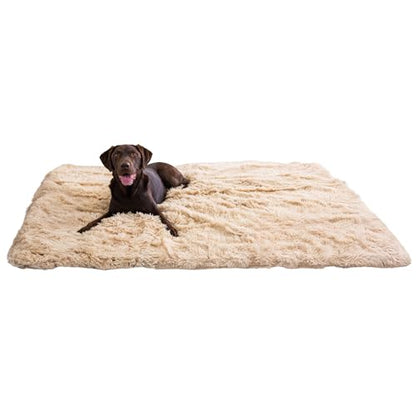 Best Friends by Sheri Calming Shag Cat and Dog Blanket with Non-Skid, Water Resistant Base, Machine Washable, Taupe, 60" x 80" - color: Taupe, size: 60" x 80"