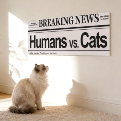 Wall Cat Scratcher for Indoor Cats - Reusable & Damage-Free Wall-Mounted Fabric Scratching, DIY for Furniture and Wall Protection (11.81''x31.50'', Humans vs Cats in a Battle) - color: 5.Humans vs Cats in a Battle
