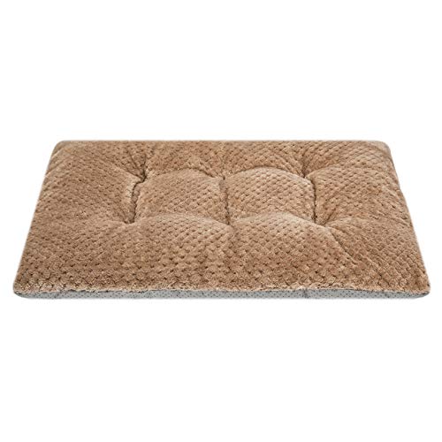WONDER MIRACLE Fuzzy Deluxe Pet Beds, Super Plush Dog or Cat Beds Ideal for Dog Crates, Machine Wash & Dryer Friendly (15" x 23", S-Mocha) - color: S-Mocha, size: 15" x 23"