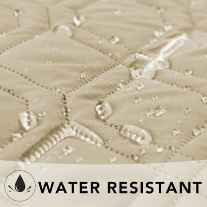 Ameritex Waterproof Dog Bed Cover Pet Blanket for Furniture Bed Couch Sofa Reversible - color: Beige+khaki, size: 30x53 Inch (Pack of 1)
