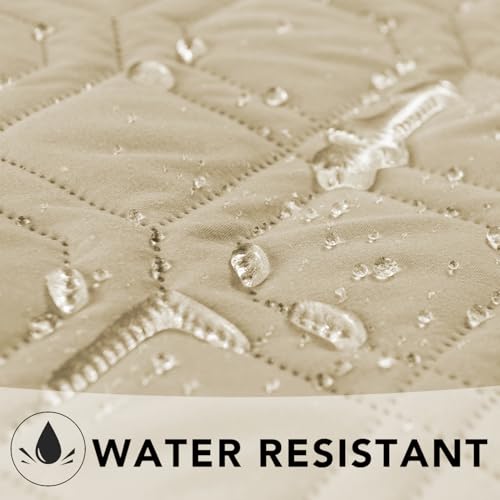 Ameritex Waterproof Dog Bed Cover Pet Blanket for Furniture Bed Couch Sofa Reversible - color: Beige+taupe, size: 30x53 Inch (Pack of 1)